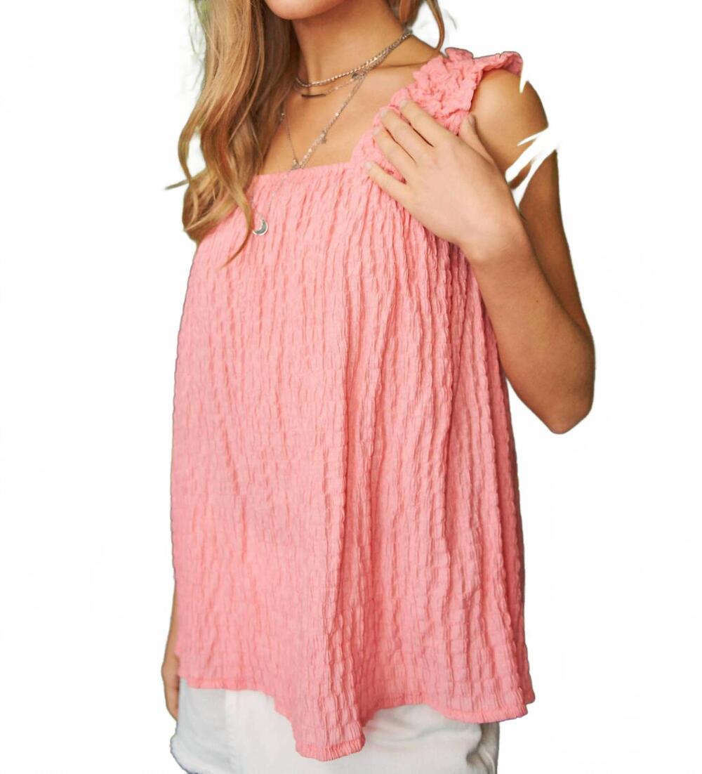 NEW DAVI & DANI summer sorbet top in pink